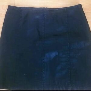 Faux leather black free people mini